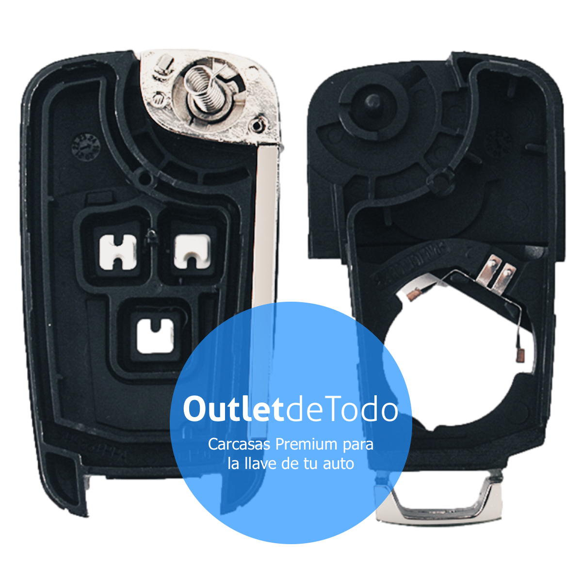 Carcasa para Llave Control Compatible Chevrolet Cavalier 3 Botones Tipo Navaja