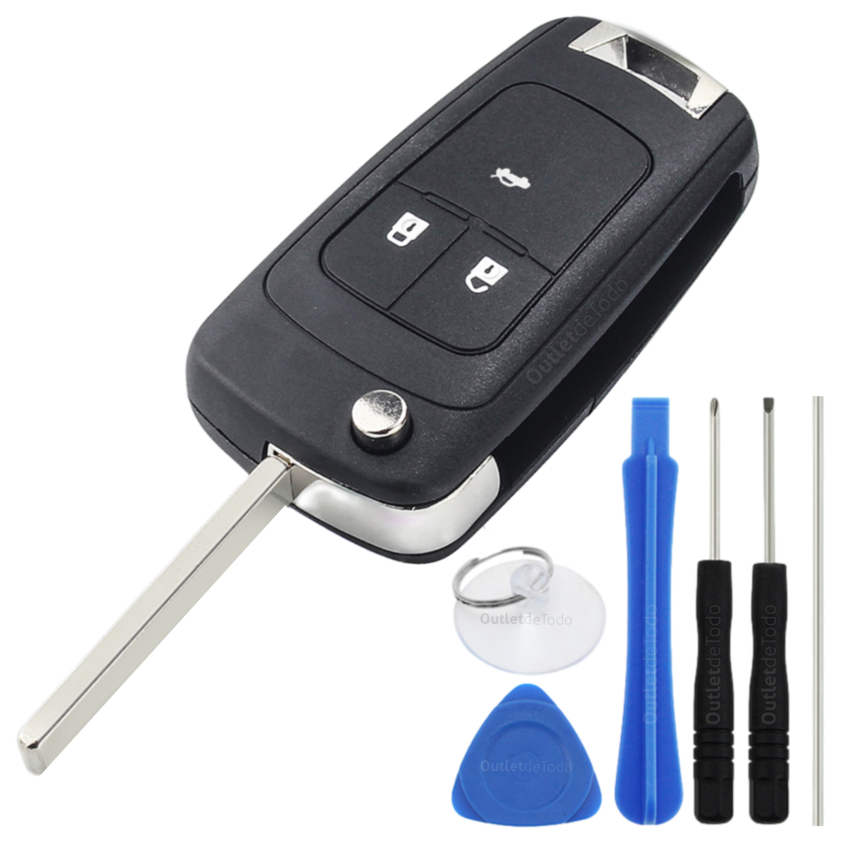 Carcasa para Llave Control Compatible Chevrolet Cavalier 3 Botones Tipo Navaja