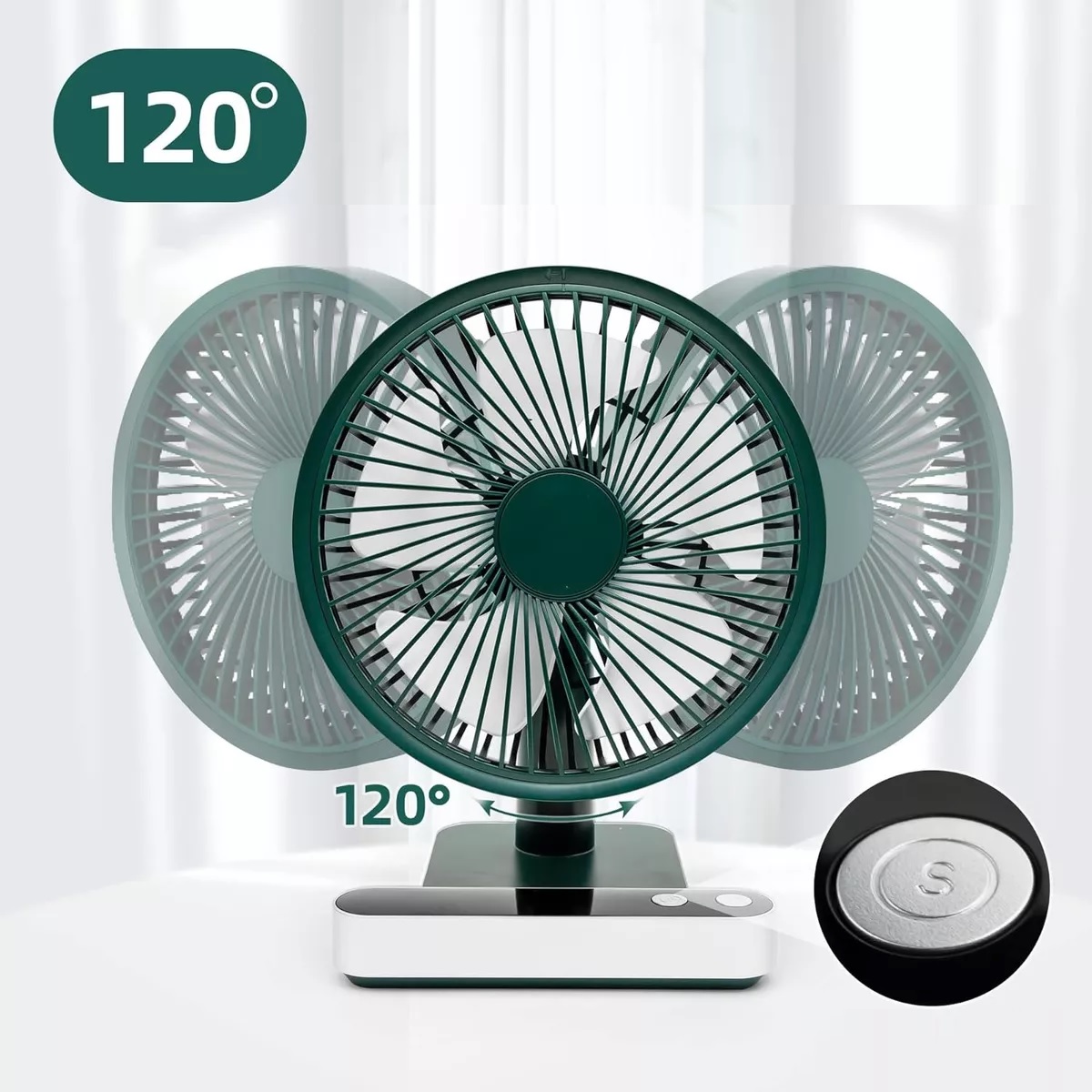 Ventilador De Escritorio Portátil Con 5 Aspas De Plástico