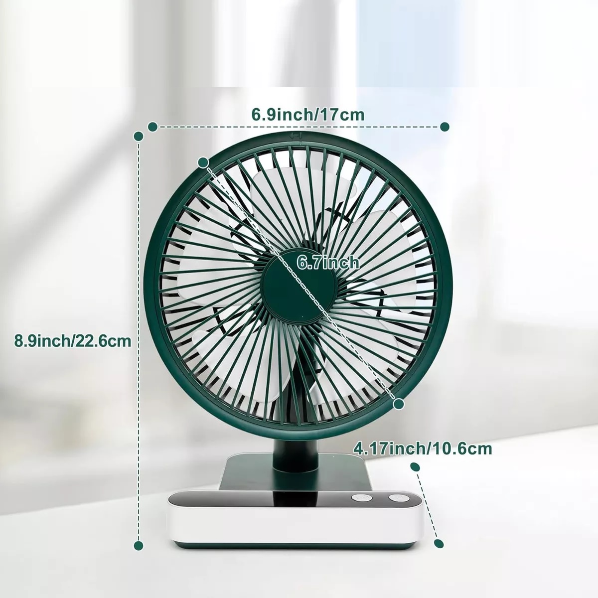 Ventilador De Escritorio Portátil Con 5 Aspas De Plástico