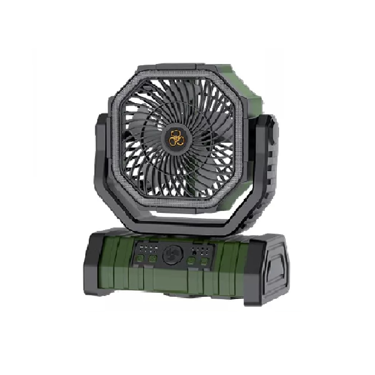 Ventilador De Camping Recargable Portátil Con Luz Led