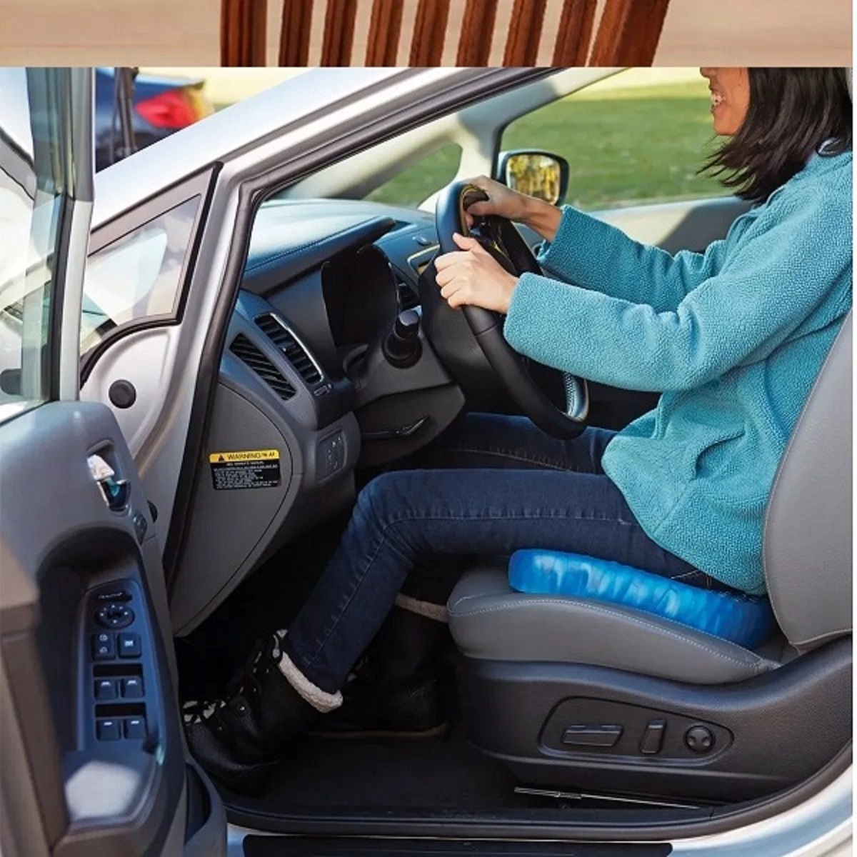 Cojín Silicona Asiento Auto Gel Confortable Lavable Portátil