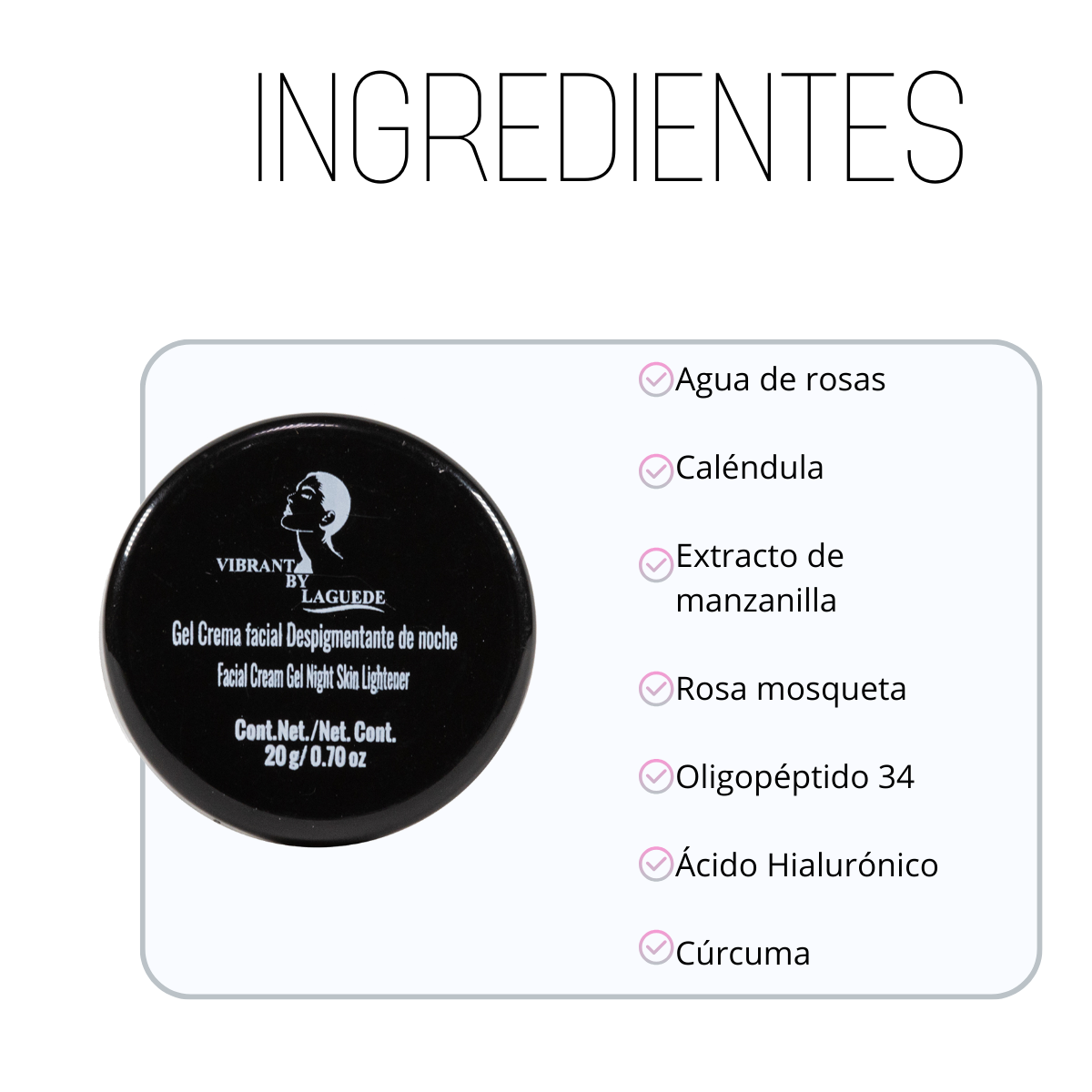 Crema Aclarante+ Despigmentante + Anti-edad de Noche 20g Laguede 3 Piezas Todo tipo de Piel.