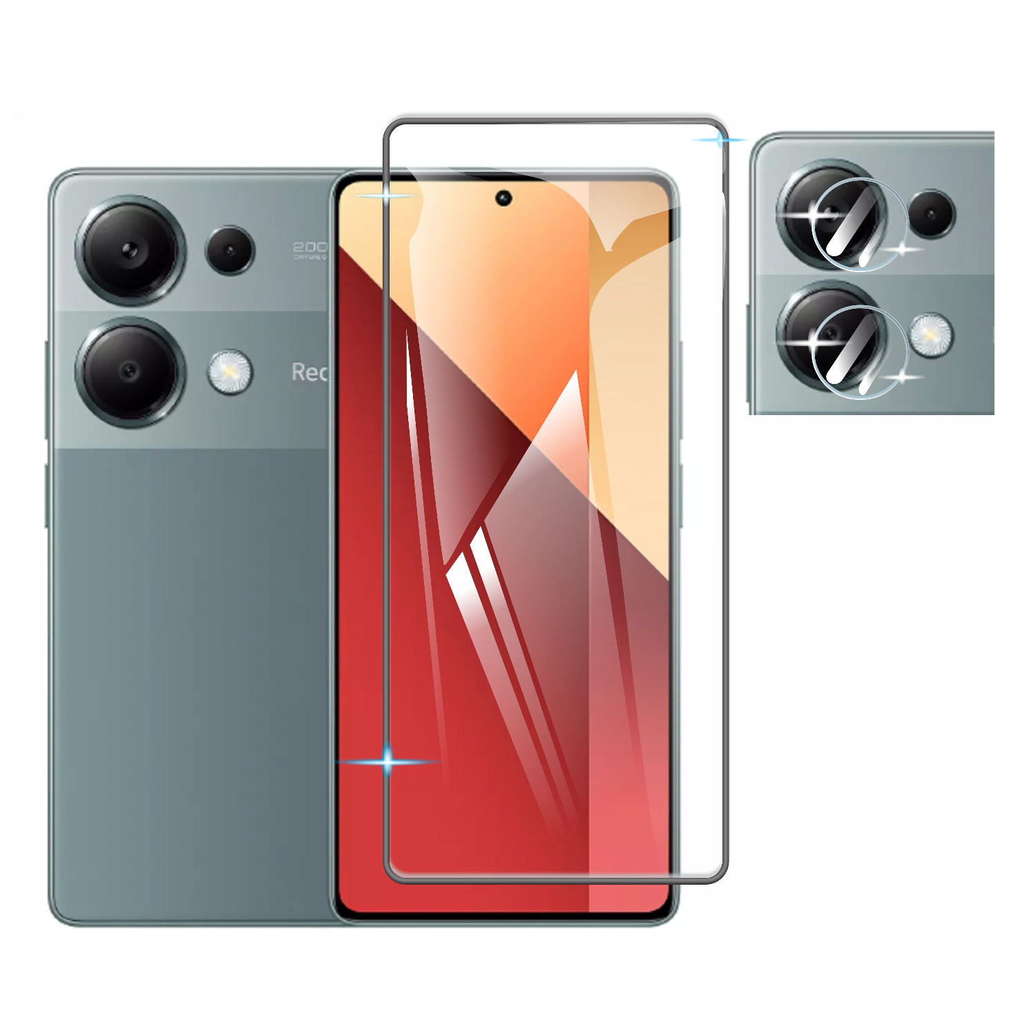 Pack Cristal Templado 9d Para Redmi Note 13 Pro 4G + Micas Camaras
