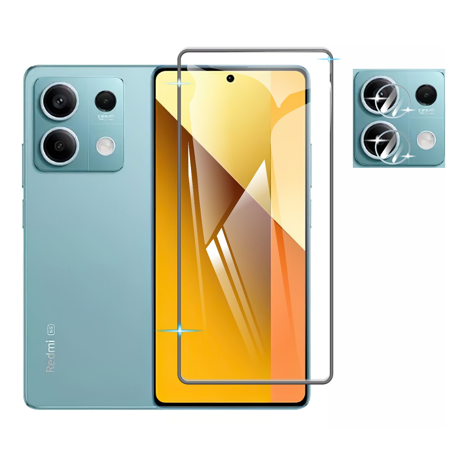 Pack Cristal Templado 9d Para Redmi Note 13 4G/5G + Micas Camaras