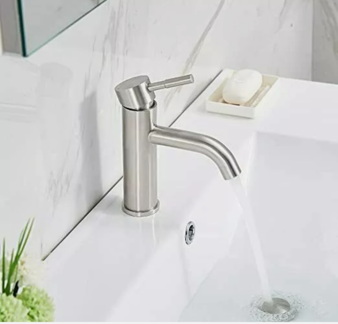 Llave Monomando Corta Lavabo Acero Inox EJEX