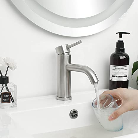 Llave Monomando Corta Lavabo Acero Inox EJEX