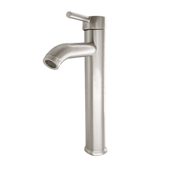 Llave Monomando Alta para Lavabo Acero Inoxidable EJEX Satín
