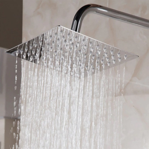 Regadera Cuadrada EJEX para Baño Acero Inox acabado Satín