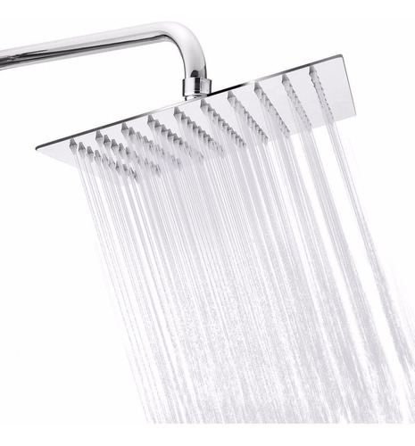 Regadera Cuadrada EJEX para Baño Acero Inox acabado Satín