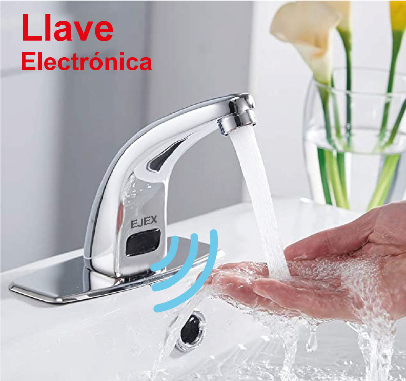 Llave Mezcladora Monomando Electrónica con Censor acabado Cromo 