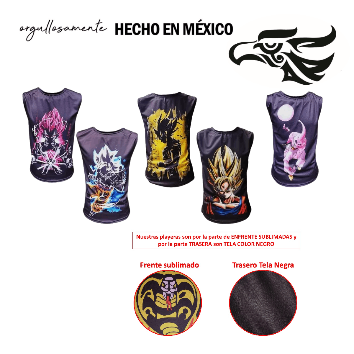 Playera Mediana Deportiva Sin mangas Dragon ball Goku Super saya Tela de secado ultra rapido .