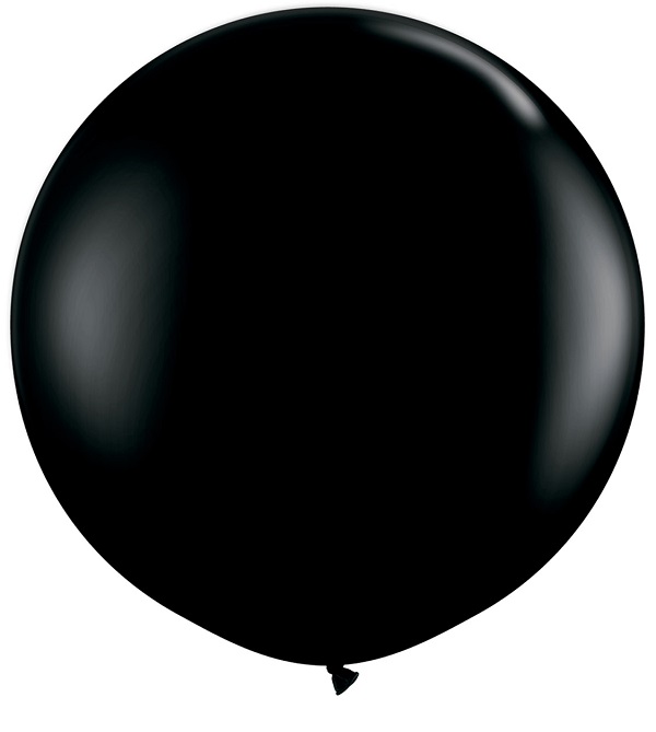 3 Globos Gigantes Esféricos Numero 24 Color Negro Payaso