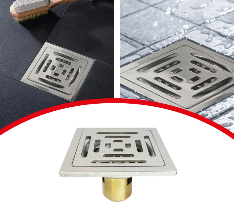 Coladera Para Baño o Regadera metal Acero Inoxidable 10x10cm