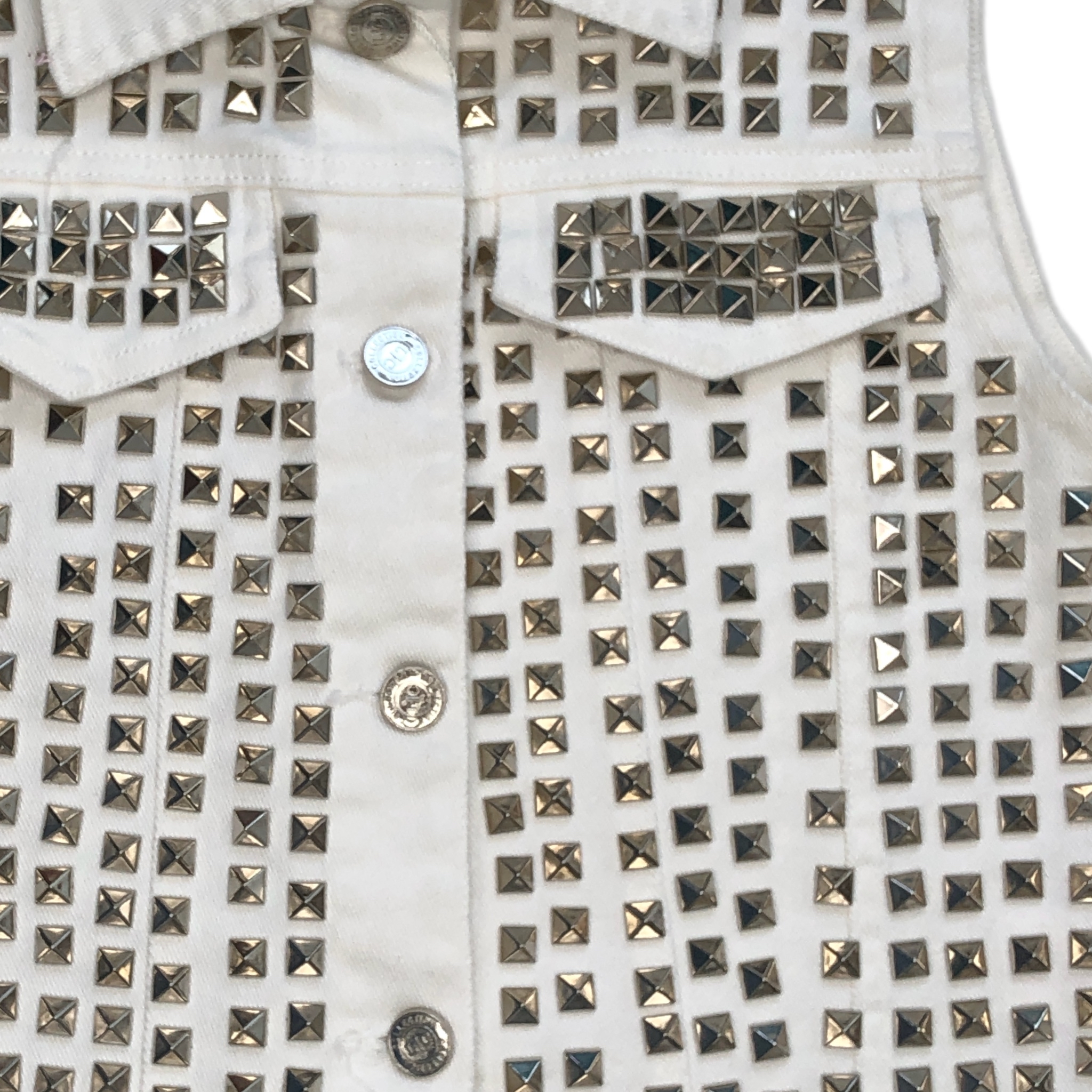 Chaleco Blanco Con Estoperoles LC DESIGNS COLLECTION