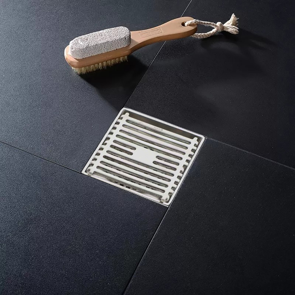 Coladera Para Baño o Regadera Acero Inoxidable 10x10cm con trampa