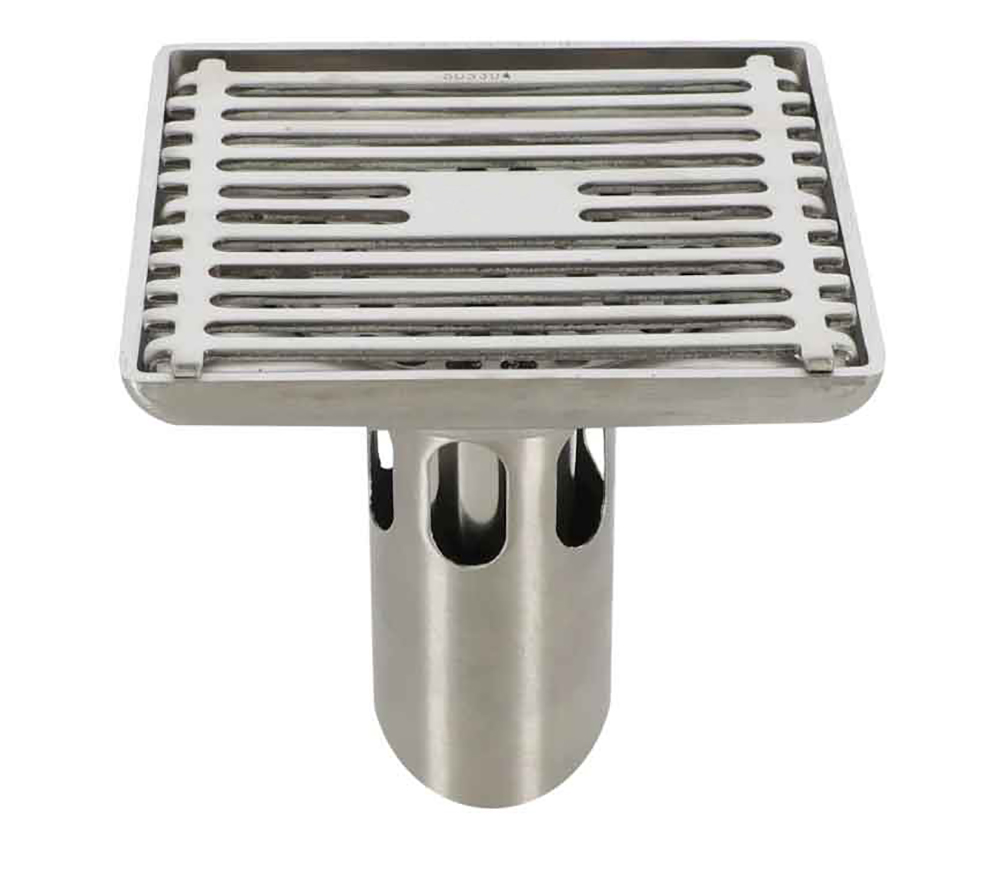 Coladera Para Baño o Regadera Acero Inoxidable 10x10cm con trampa