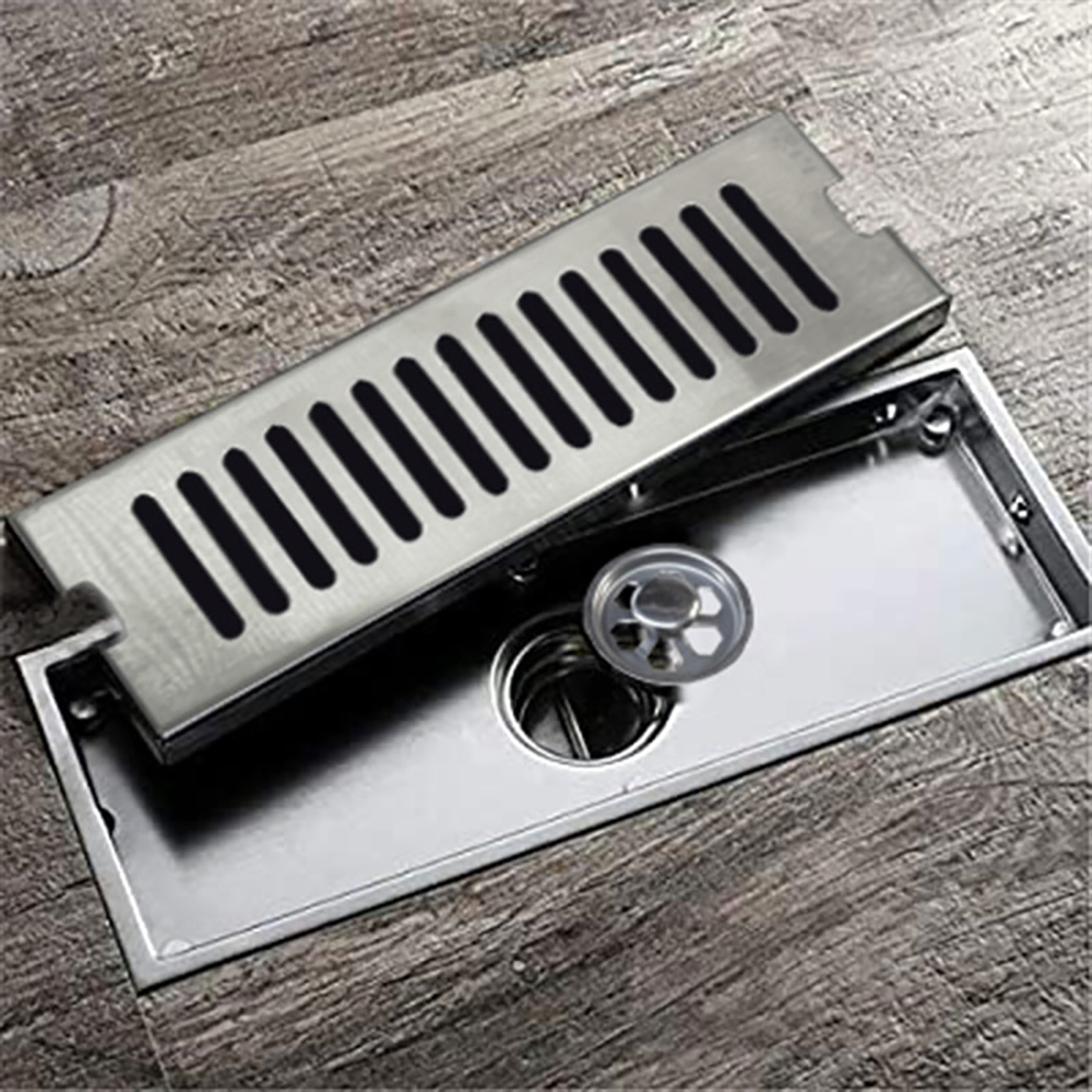 Coladera Para Baño o Regadera Acero Inoxidable 30x10cm con trampa