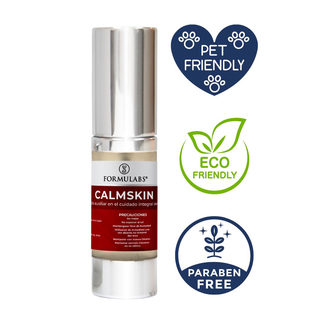 Crema Facial y Corporal, Previene Y Cura Quemaduras De Sol, ayuda a pieles con Psoriasis, dermatitis atópica (eccema), Urticaria, Melasma y Acné activo. 25g - Calmskin- Formulabs