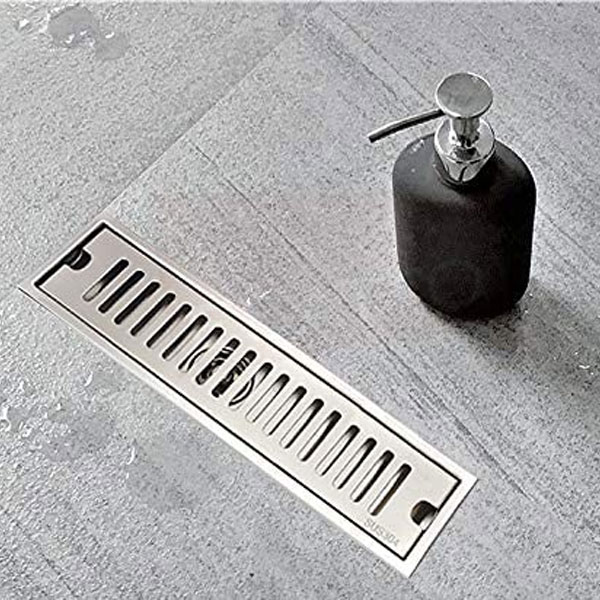 Coladera Para Baño o Regadera Acero Inoxidable 10x40cm con trampa