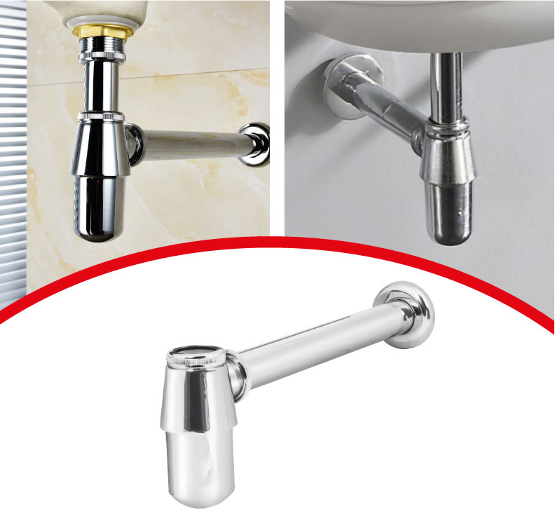 Contra de Push Y Cespol para Lavabo Metal acabado Cromo