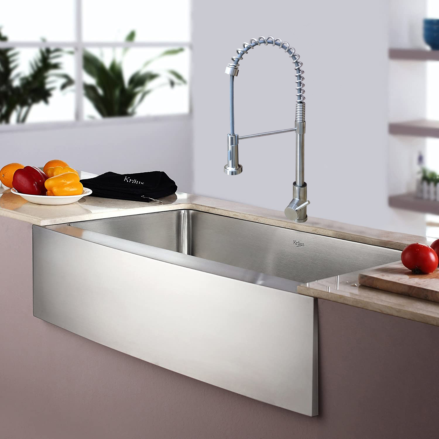 Grifo Mezclador Fregadero Cocina Acero Inoxidable 