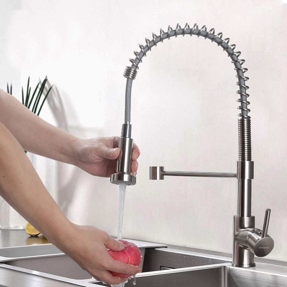 Grifo Mezclador Fregadero Cocina Acero Inoxidable 