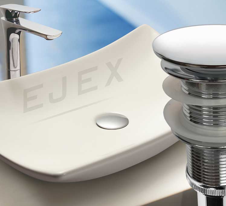 Contra de Push Y Cespol para Lavabo Metal acabado Cromo