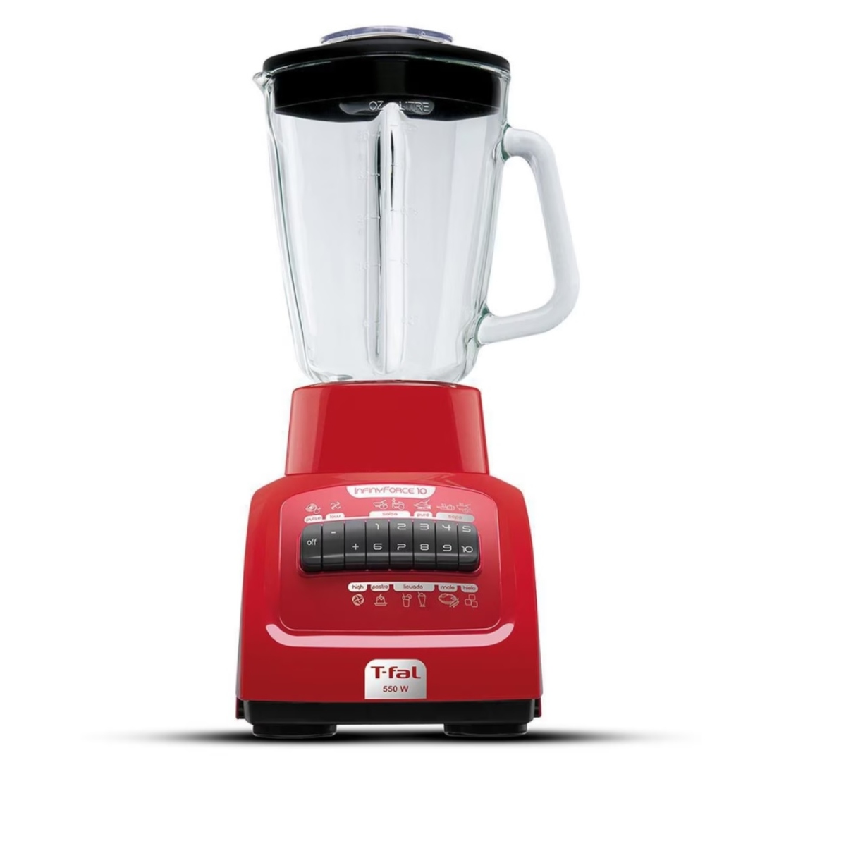 LICUADORA T FAL LN8205MX INFINYFORCE 10 VEL VASO VIDRIO ROJO ALBY3