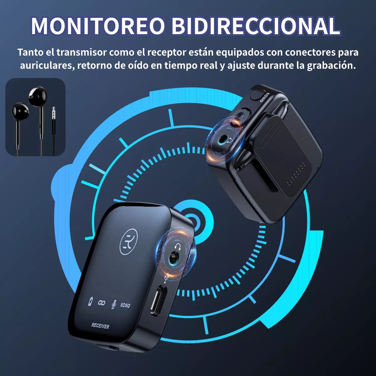 Micrófono Lavalier Solapa Inalámbrico Para Celular Pc Gamer