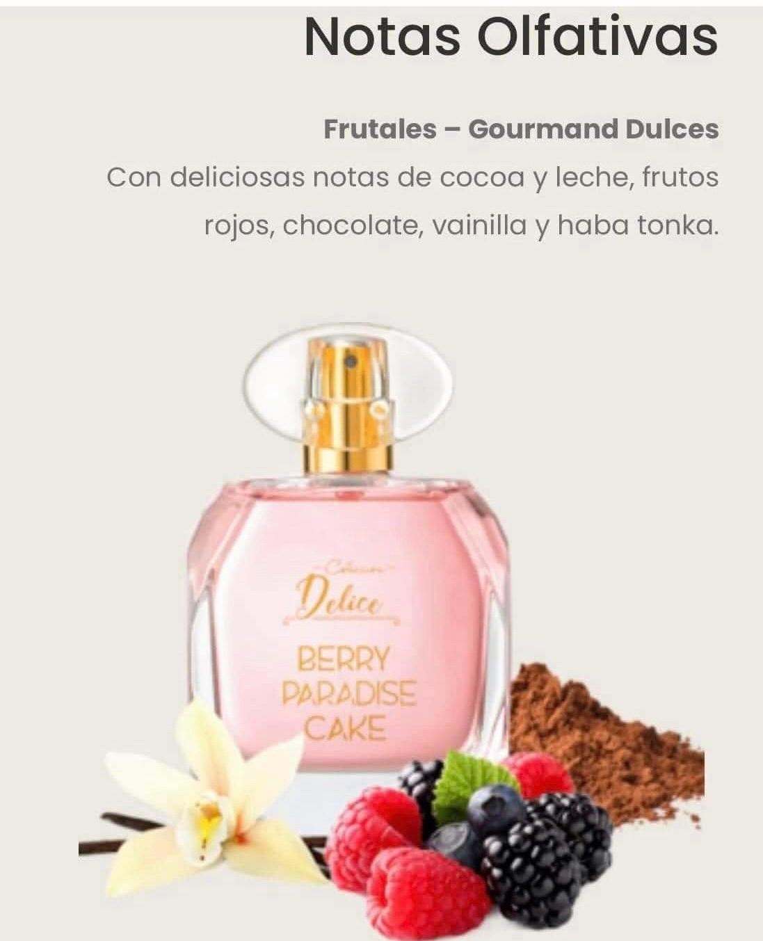 BERRY PARADAISE CAKE PERFUME PARA DAMA MUJER EAU DE PARFUM GOURMAND