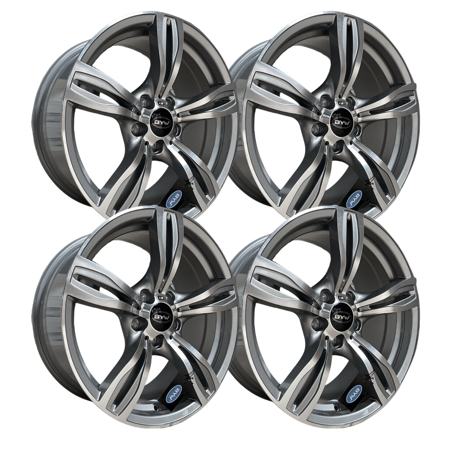 Rines Gun Metal Machine Face 18 5x112 Volkswagen Jetta, GOLF, AUDI, MERCEDES