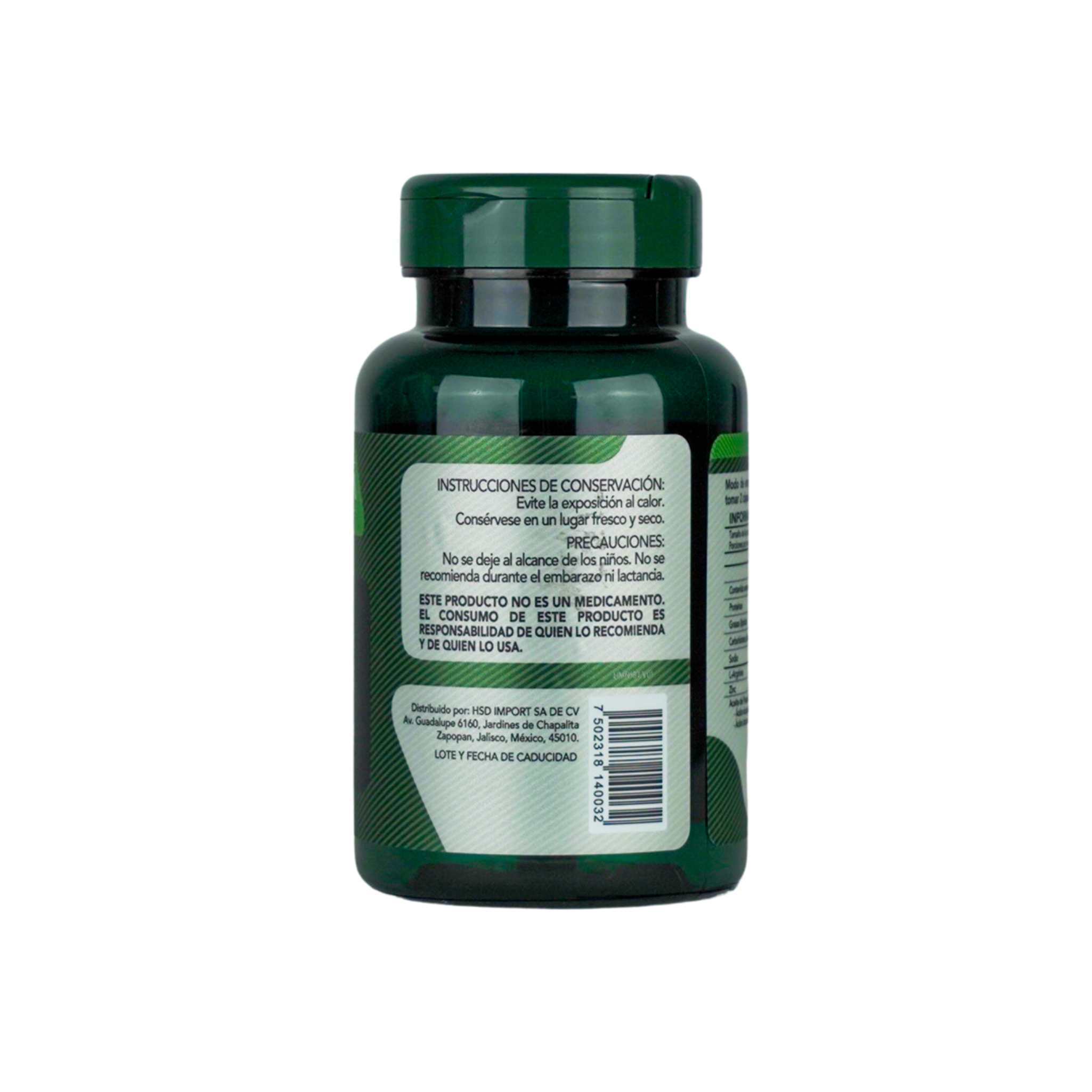 Herbalia Lab, Maca Negra Energizante con L-Arginina, Jengibre, Zinc, Ajo Negro y Omega 3, 90 Cápsulas