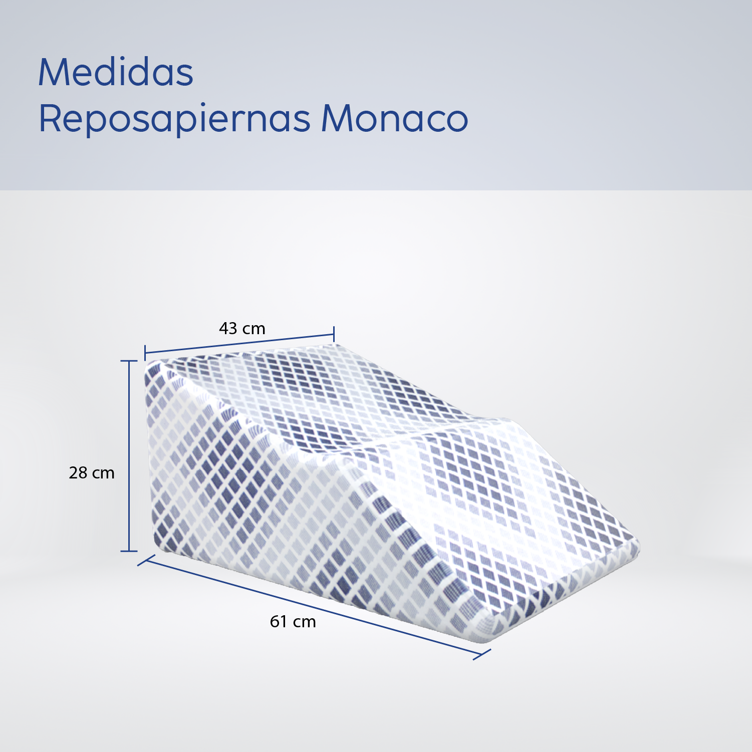 DR JOOHN Almohada elevación de piernas disminuye Varices y pies hinchados | Memory Gel con Terminado antillagas| Favorece el Retorno venoso | 61 x 41 x 26 cm |Funda de algodón - poliéster | Snow.