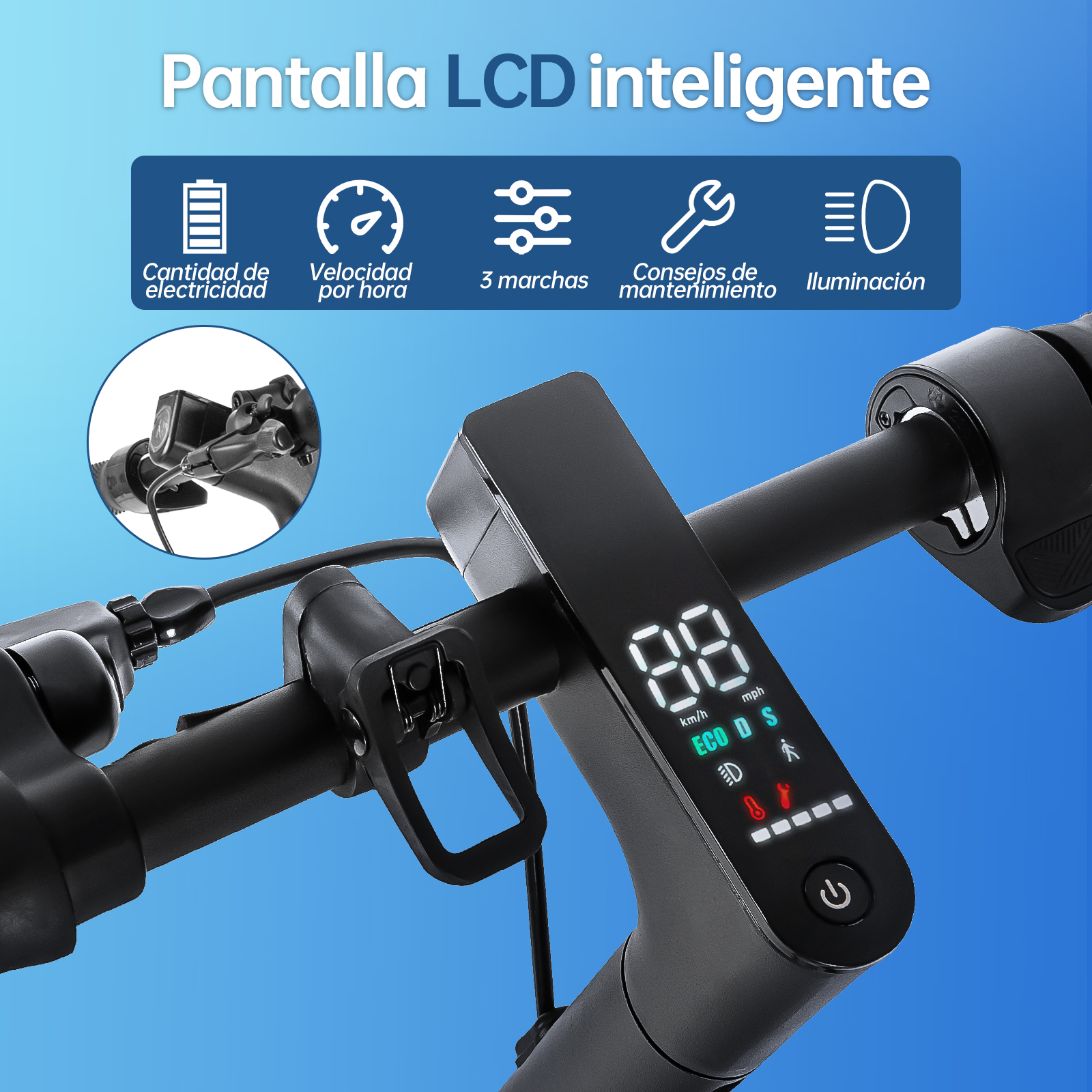 Scooter Eléctrico Honey Whale S2 V2 Negro.