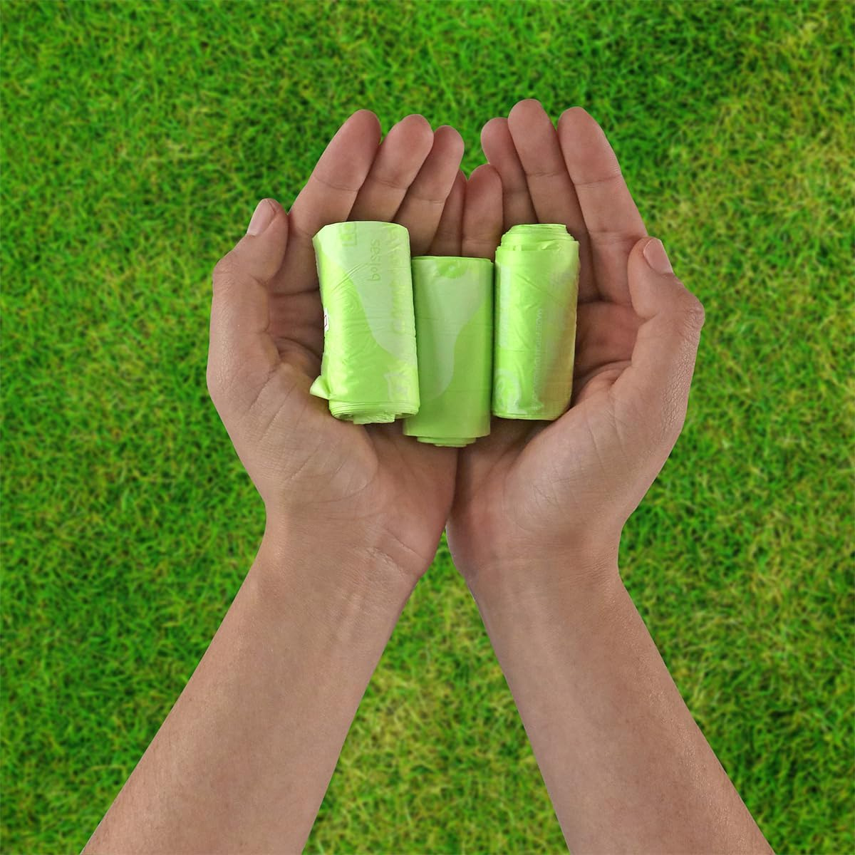 Bolsitas compostables para desechos de mascotas 16 rollos 22 x 27 cm