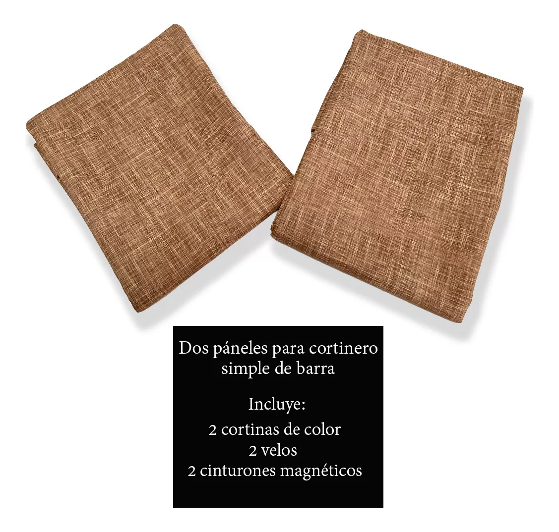 Bela Juego de Cortinas 4 Piezas Fiore 2m Alto x 280 Ancho (Arena)