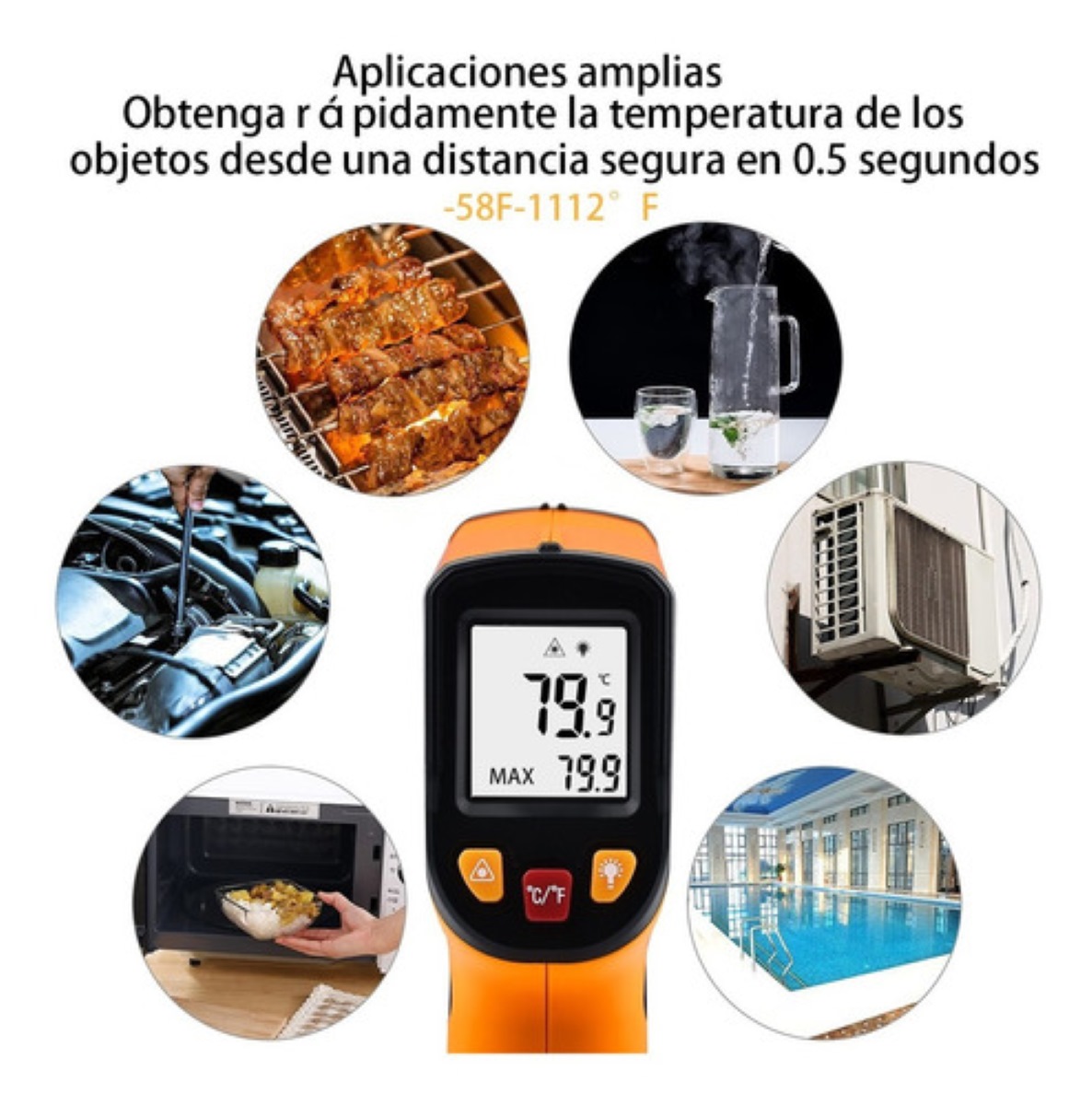 Termómetro Infrarrojo Digital Industrial (-50-600 ºc)