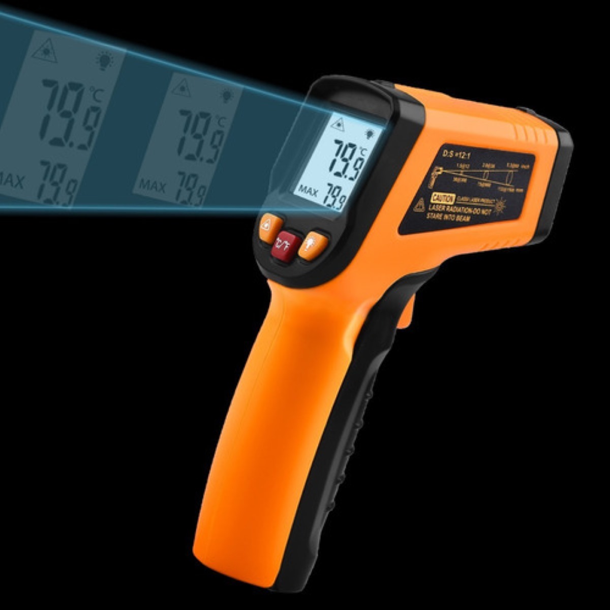 Termómetro Infrarrojo Digital Industrial (-50-600 ºc)