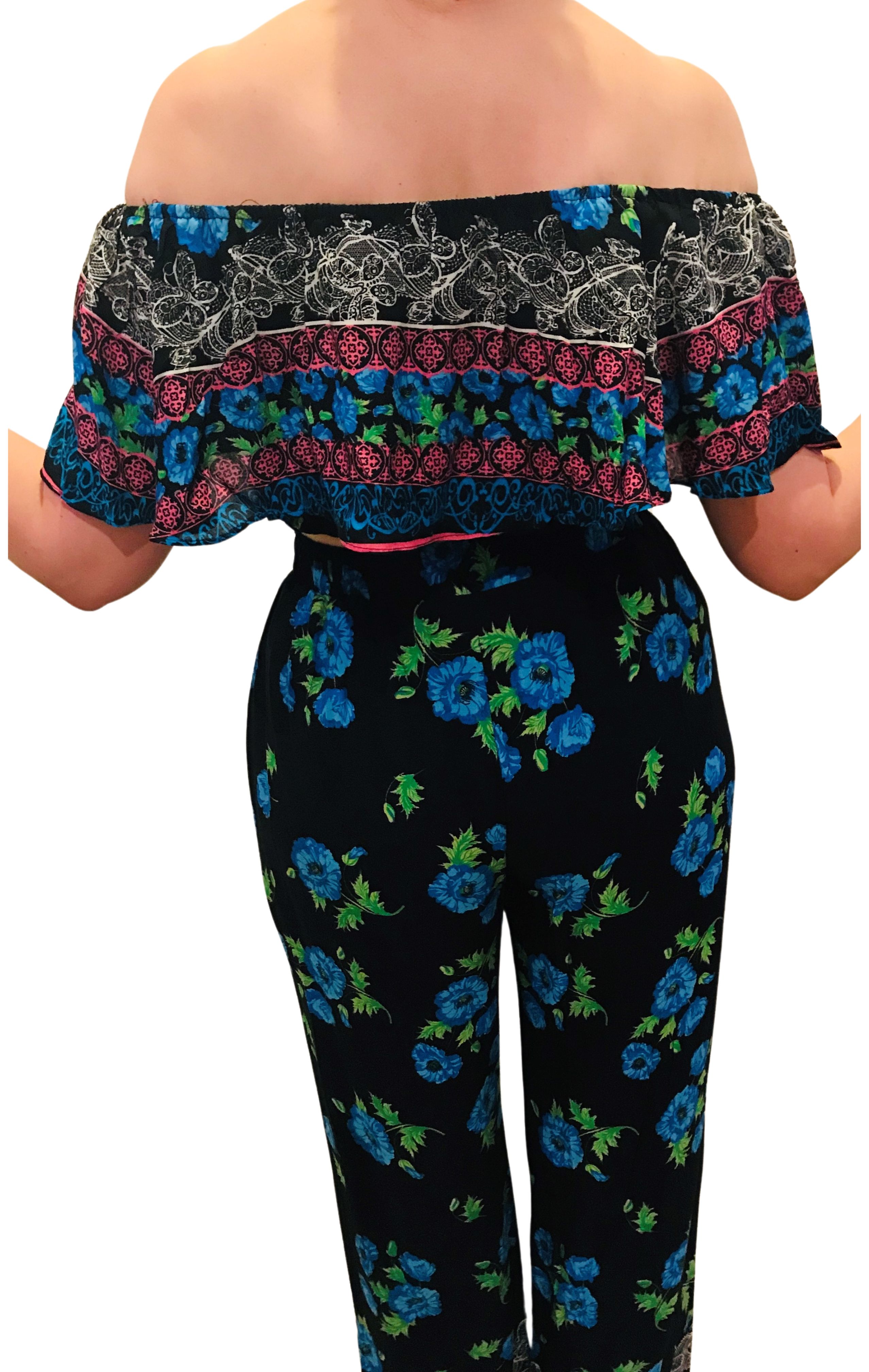 Pantalón y blusa para mujer casual sin mangas conjunto fiesta estampado  Be You Tiful