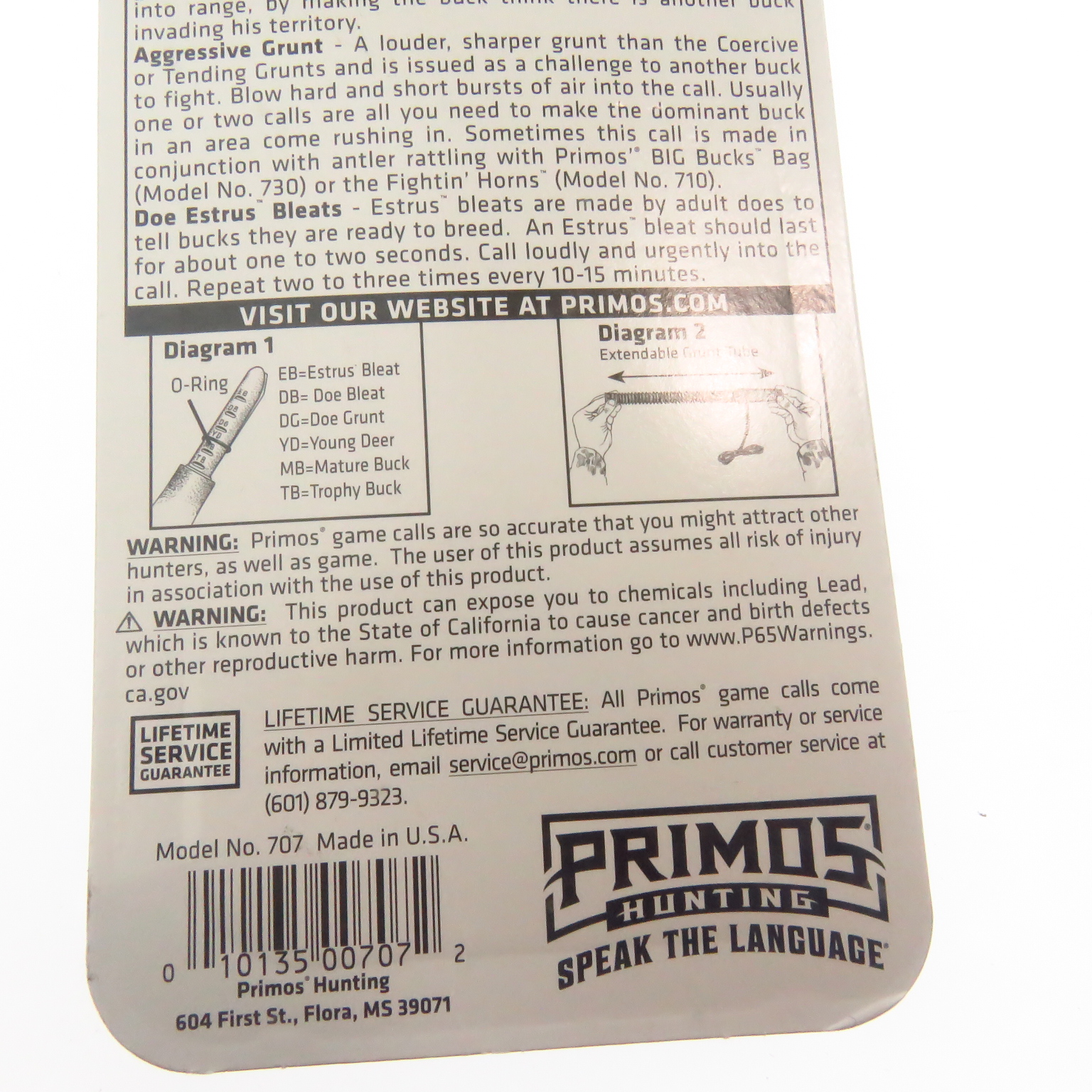 Prh707 Primos Reclamo Caceria Venado Ciervo 6 Llamador