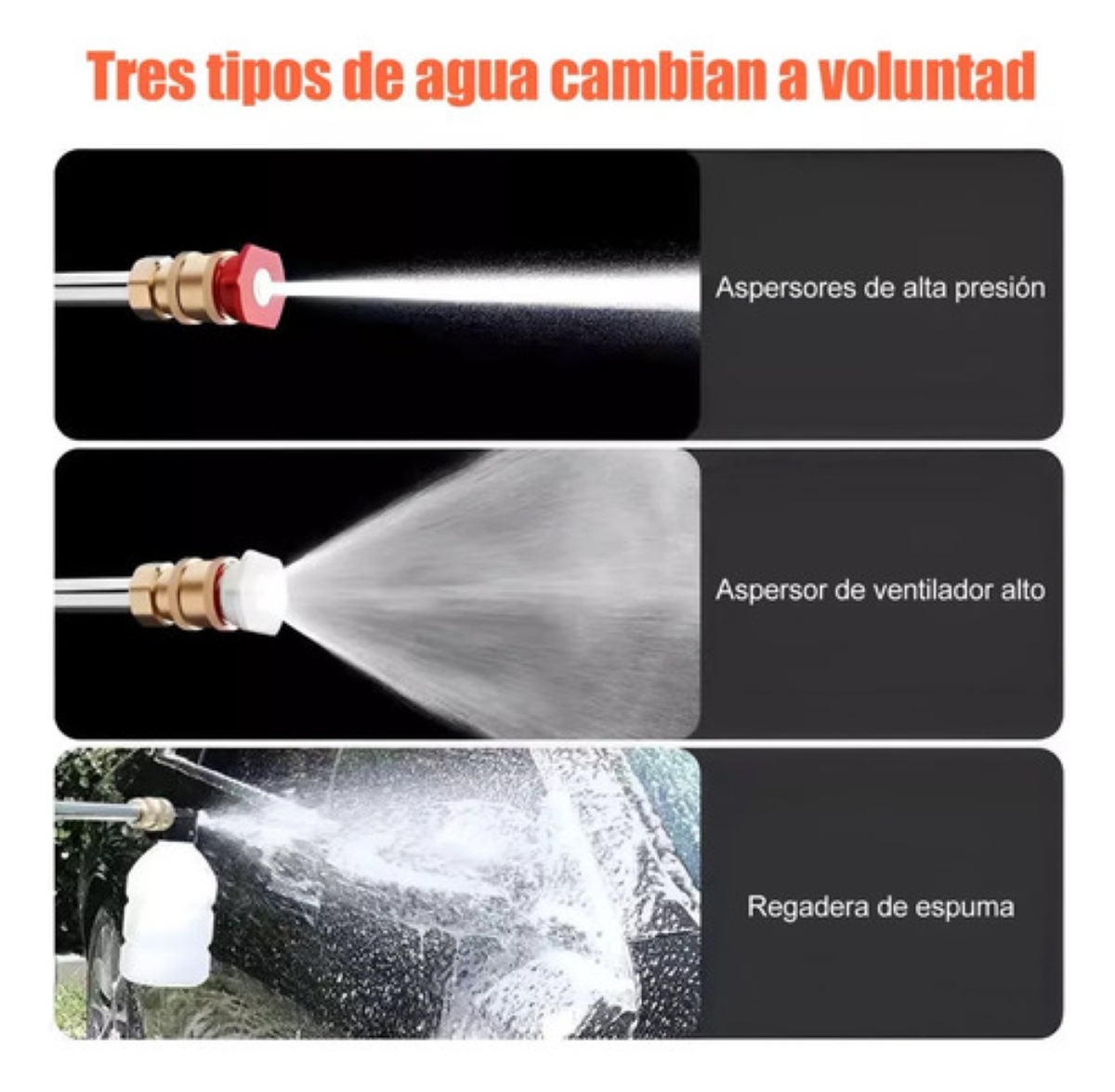 Hidrolavadora Electrica Pistola Para Lavado Autos Portatil negro