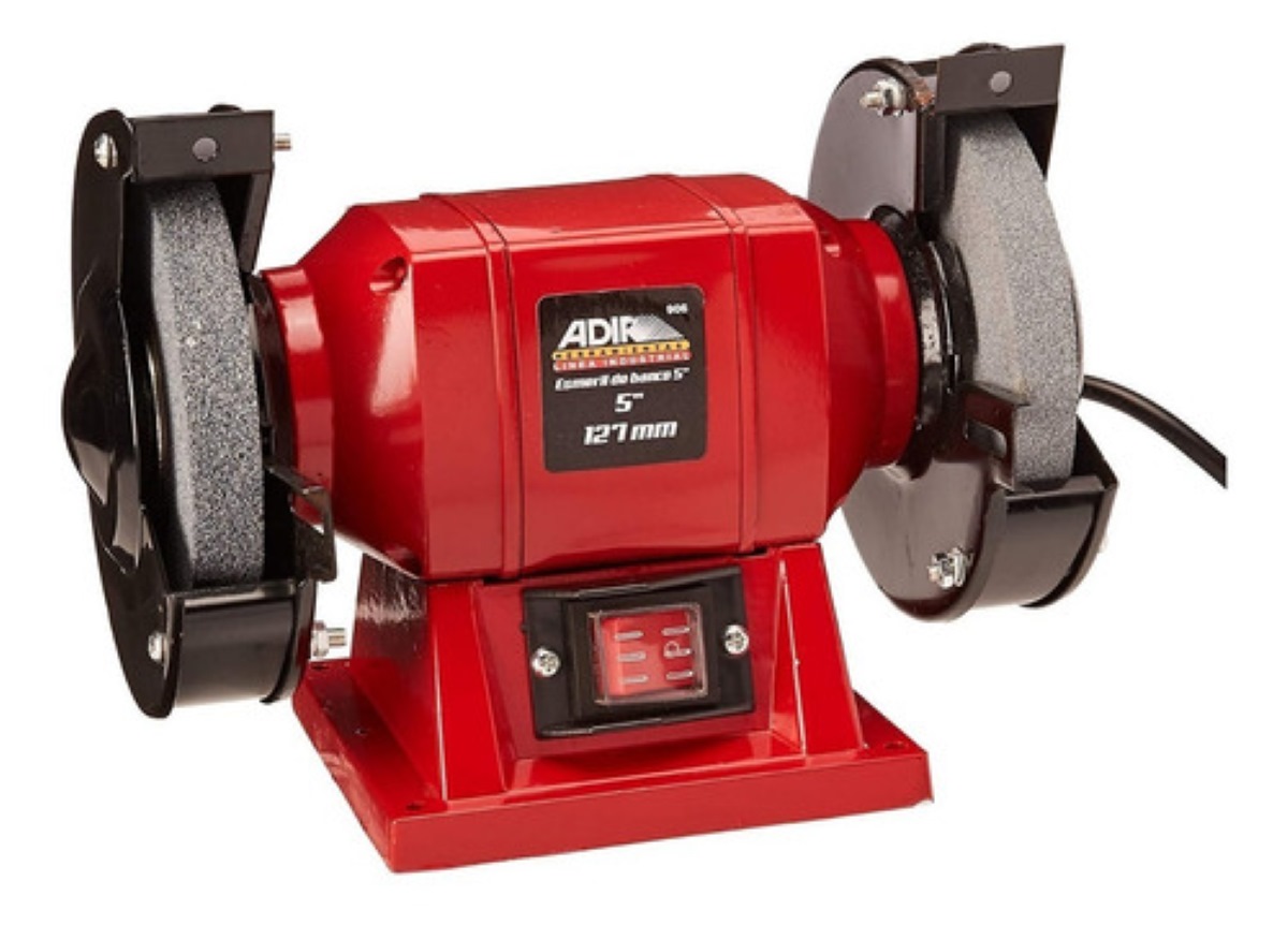 Esmeril De Banco 5 120 W Adir 906 Color Negro/Rojo Frecuencia 60 Hz