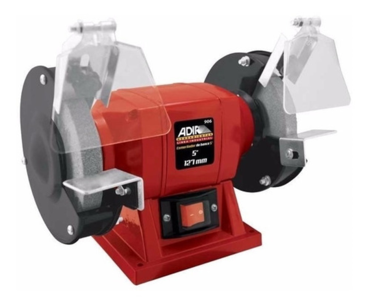Esmeril De Banco 5 120 W Adir 906 Color Negro/Rojo Frecuencia 60 Hz