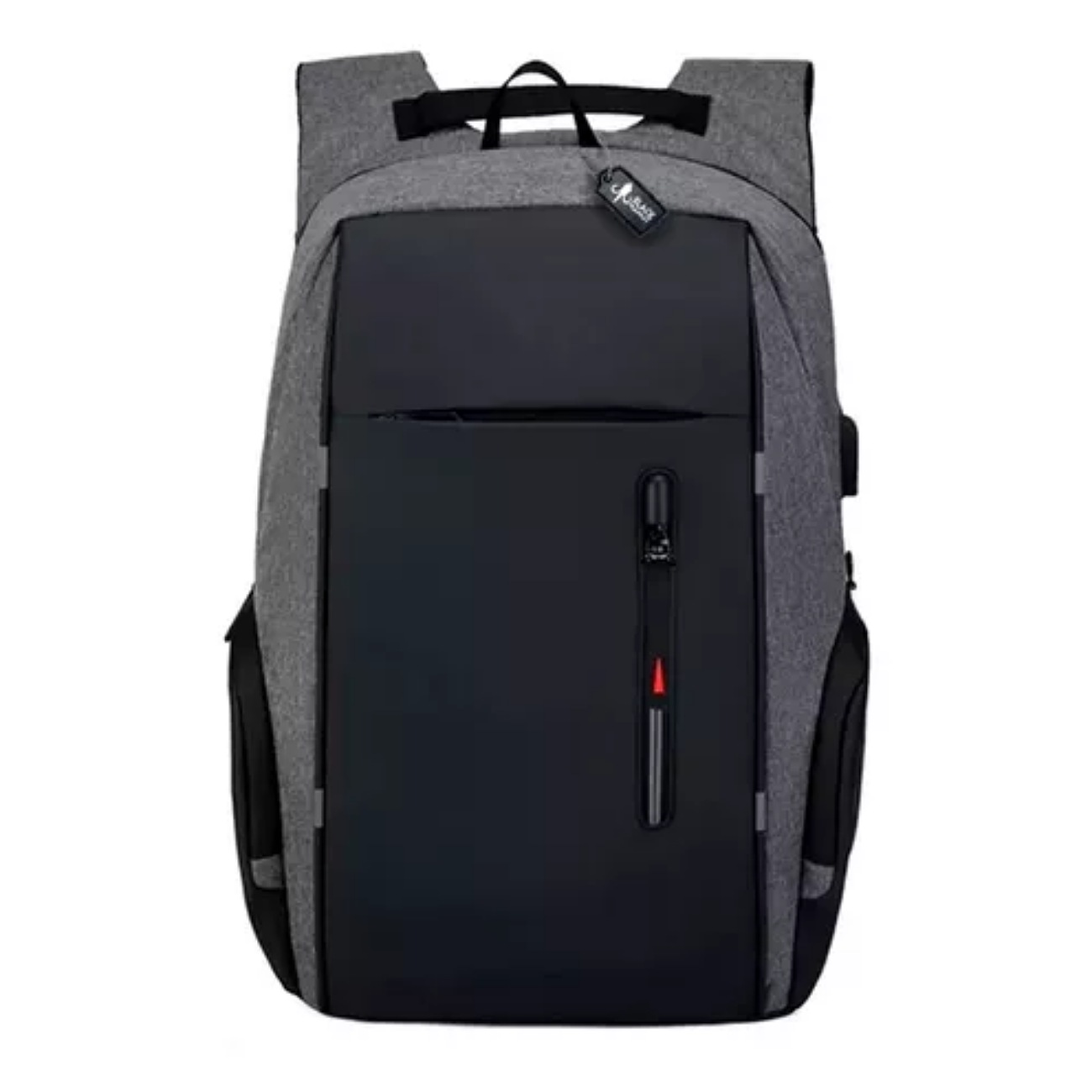 Mochila De Gran Capacidad Antirrobo Para Laptop Cargador Usb Color Gris Oxford