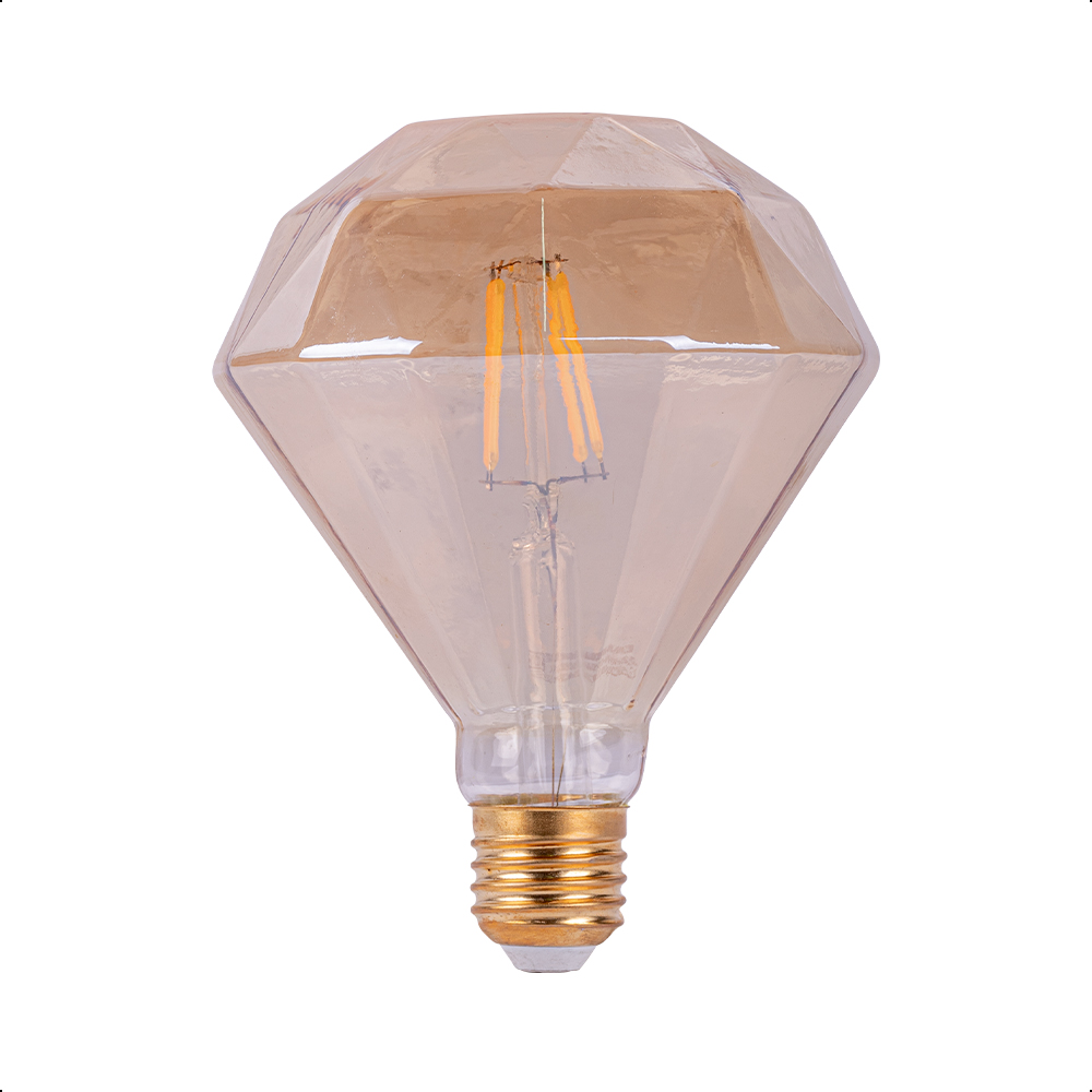 ICON Foco Vintage LED 4W Atenuable Bulbo Tipo Diamante Luz Cálida 2500K Base E27