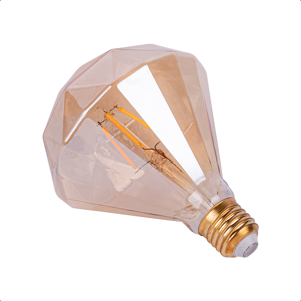 ICON Foco Vintage LED 4W Atenuable Bulbo Tipo Diamante Luz Cálida 2500K Base E27