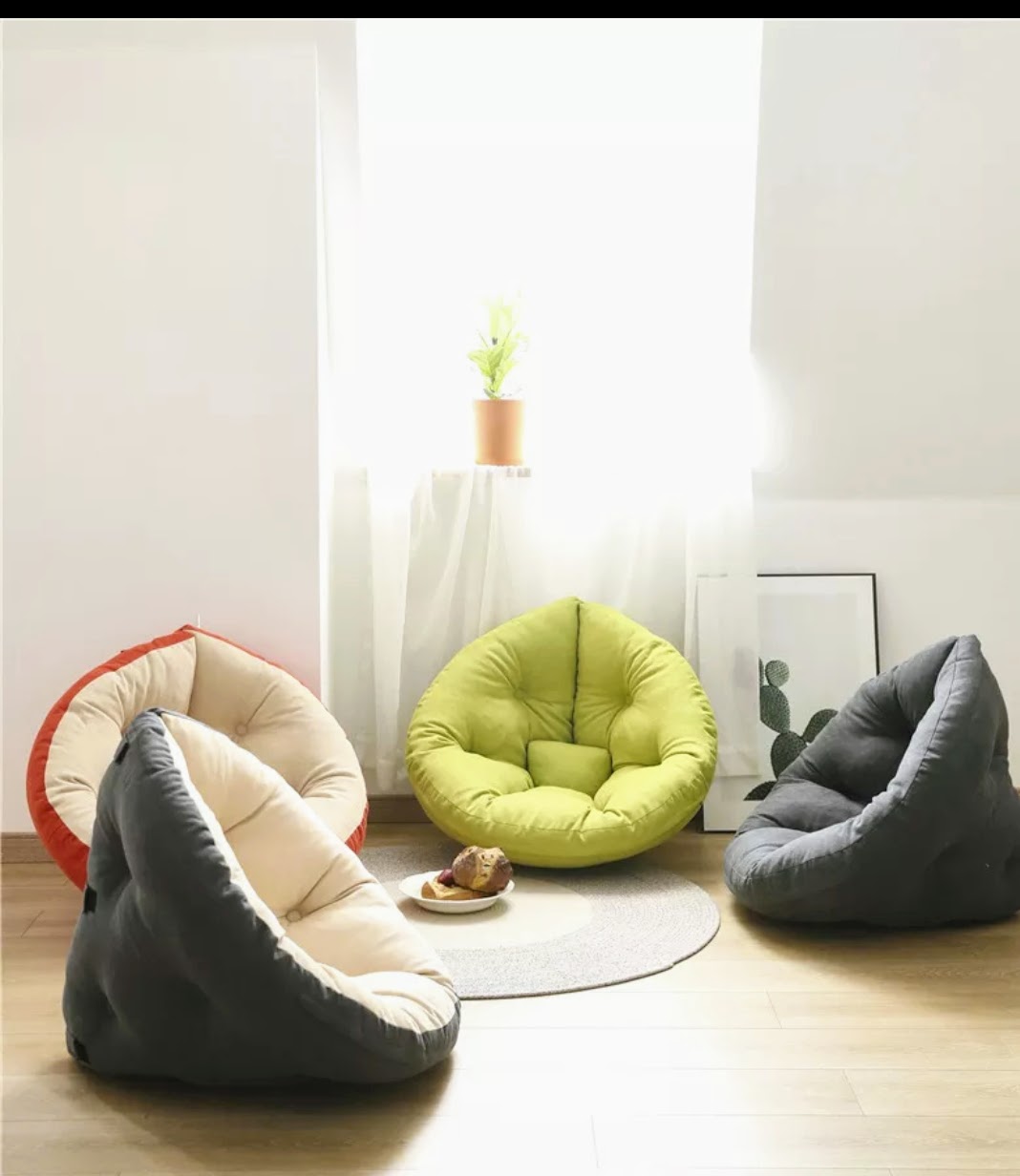 Cojín de piso puff sofá perezoso