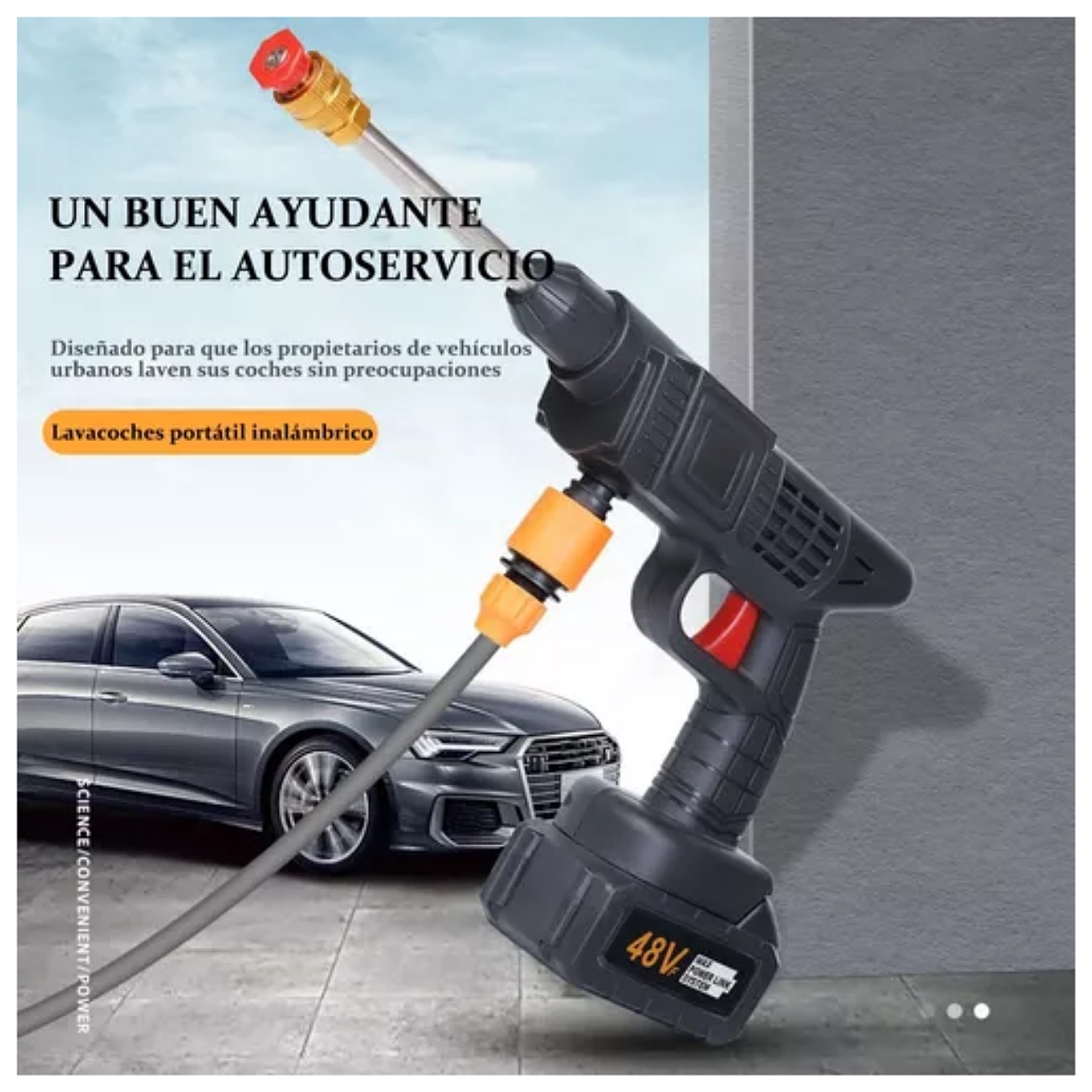 Hidrolavadora Electrica Pistola Para Lavado Autos Portatil