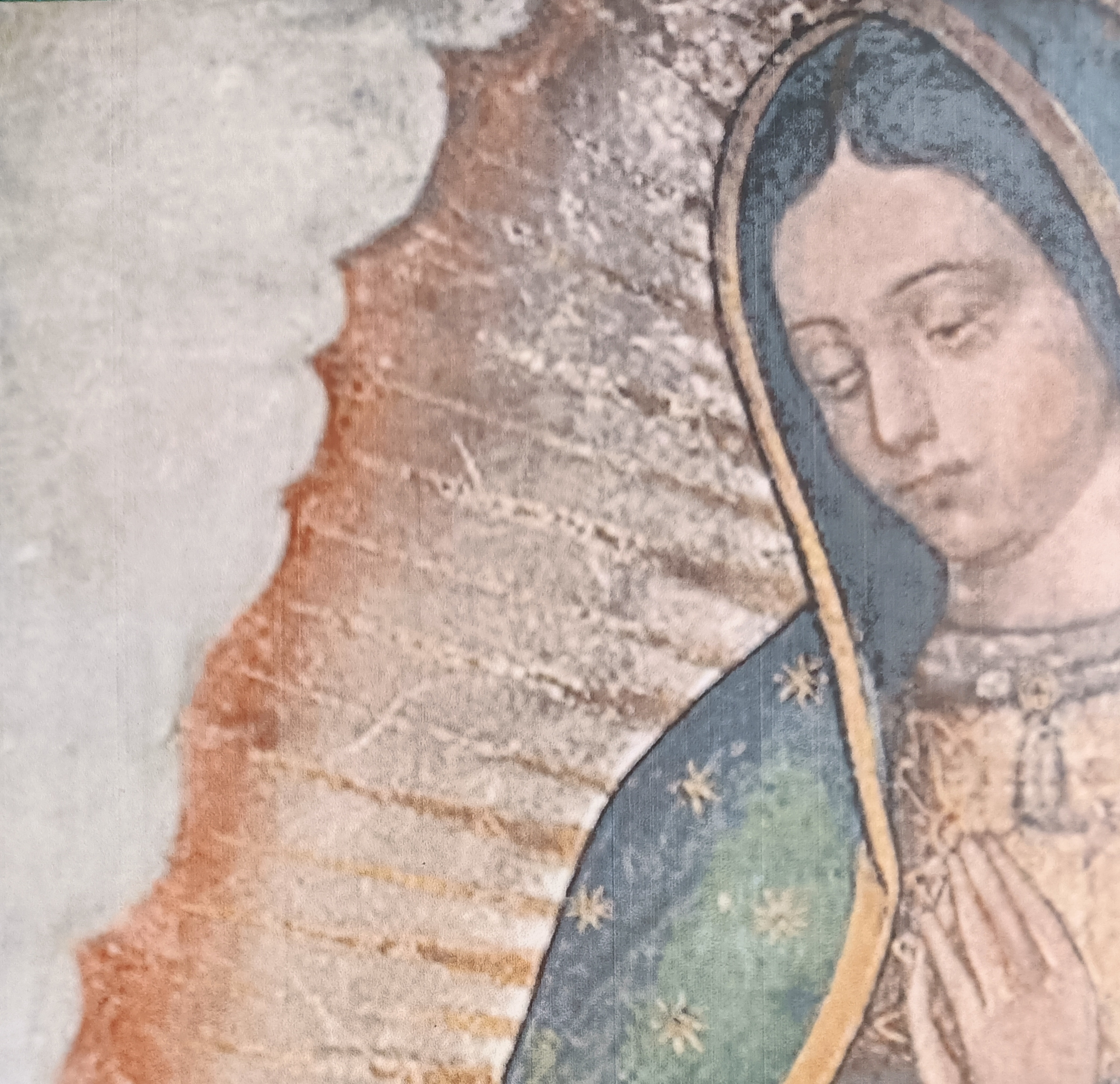 Virgen De Guadalupe Imagen Mural 40x60Cm En Azulejo Porcelanite